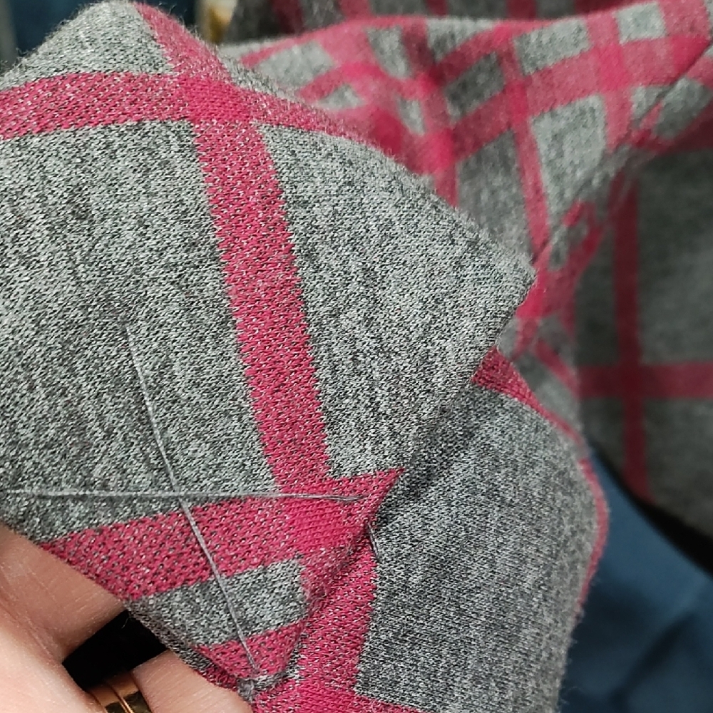 New York & Company Gray and Pink Checkered Blazer - Picture 4 of 8